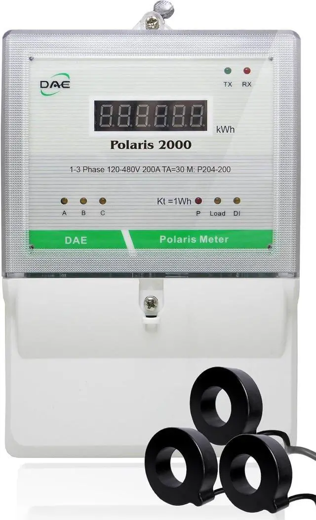 Main image of DAE P204-200-S KIT, UL kWh Smart Submeter, 3 Phase, 200A, 120-480V, 3 Solid Core CTs(Inner Diameter 1.02")