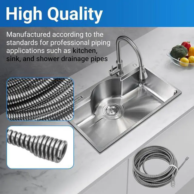 Alt view image 3 of 7 - 21338 Drain Snake Cable Compatible with Ridgid Auto-Spin Drain Snake, 1/4" x 30' Sewer Cable Replacement for Pro Plumbing Business