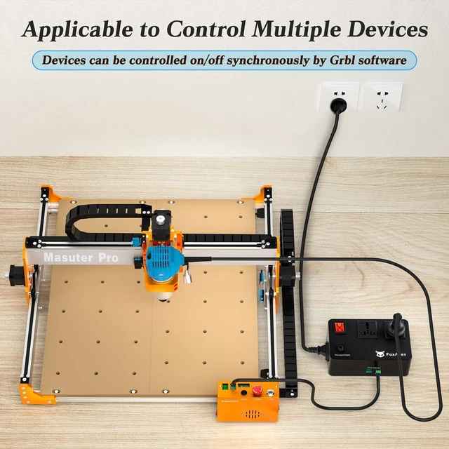 Alt view image 7 of 7 - FoxAlien Relay Module Relay Switch for CNC Router Machines, Routers and Dust Collector Connecting
