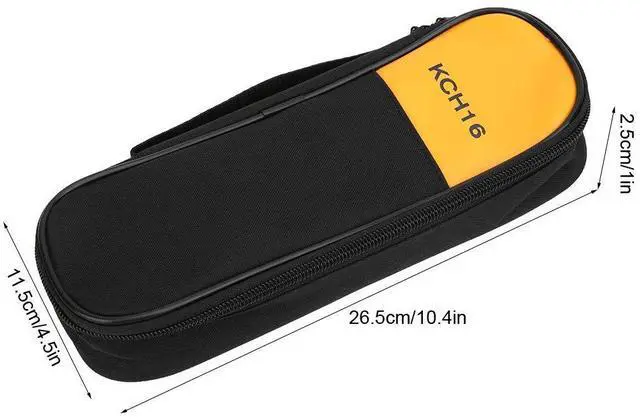 Alt view image 3 of 7 - Clamp Meter Bag,Waterproof and Dust Proof, PU Material, Clamp Meter Case,Multimeter Bag,for Multiple Models Meters