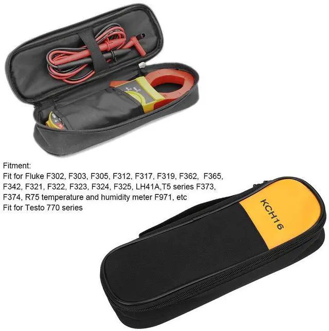 Alt view image 6 of 7 - Clamp Meter Bag,Waterproof and Dust Proof, PU Material, Clamp Meter Case,Multimeter Bag,for Multiple Models Meters