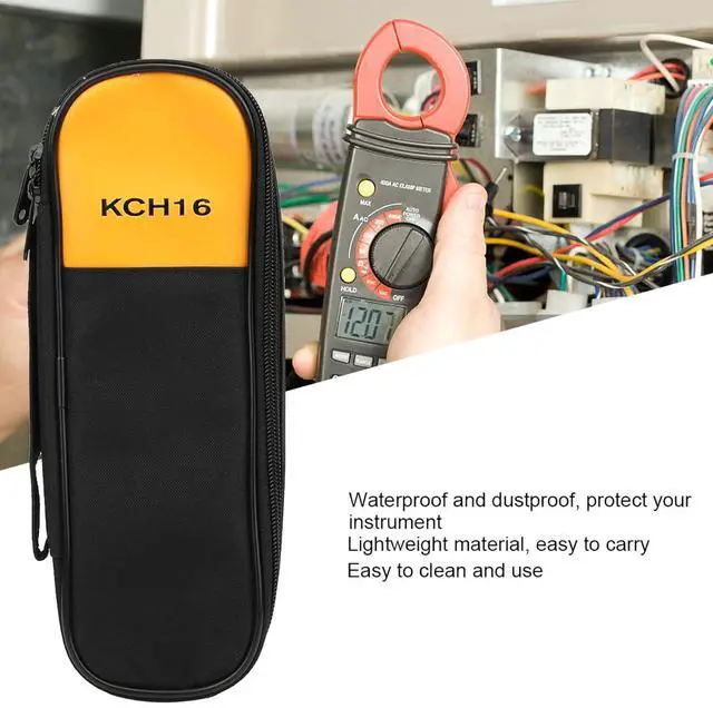 Alt view image 7 of 7 - Clamp Meter Bag,Waterproof and Dust Proof, PU Material, Clamp Meter Case,Multimeter Bag,for Multiple Models Meters
