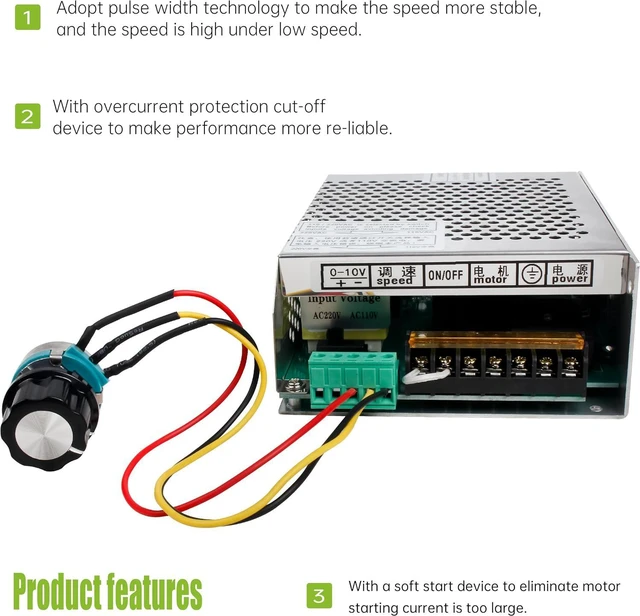 Alt view image 6 of 7 - RATTMMOTOR 300W Mach3 Fuction CNC Spindle Motor Speed Controller 6A Power Supply Converter AC110V/220V Compatible with 300W Spindle Motor for CNC Router Milling Machine
