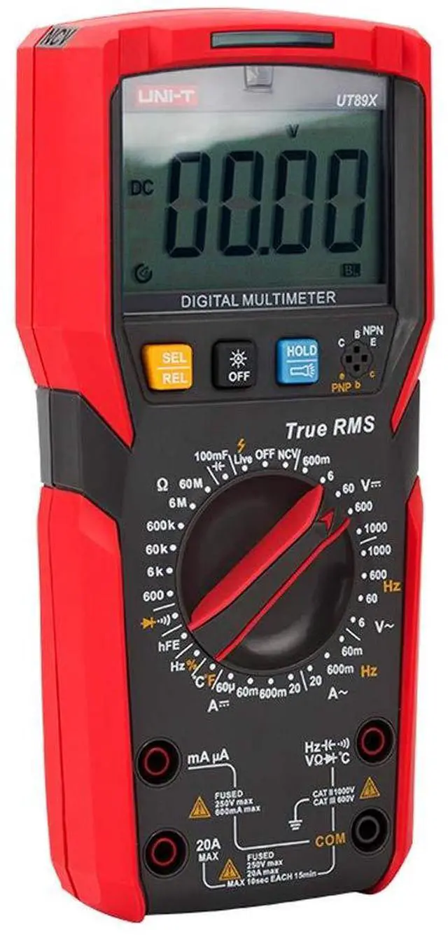 Alt view image 2 of 5 - UNI-T UT89X multimeter True RMS NCV tester ac dc Voltmeter Ammeter Capacitance Frequency Resistance Temperature tester