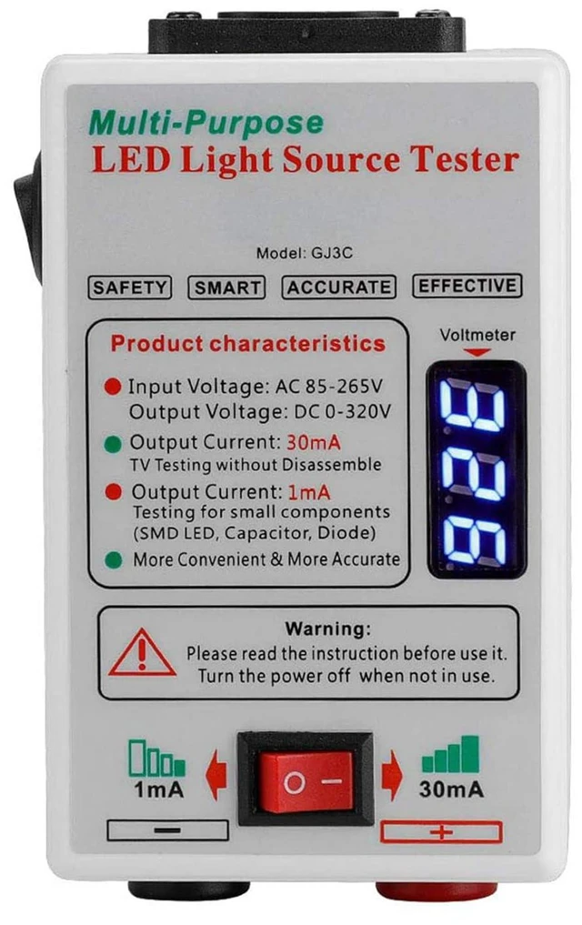 Main image of LED TV Tester, ASHATA 0-320V Output LED Lamp LED TV Backlight Tester Dual Insulation Design LED Light Tester with Multi-Level for LED Application