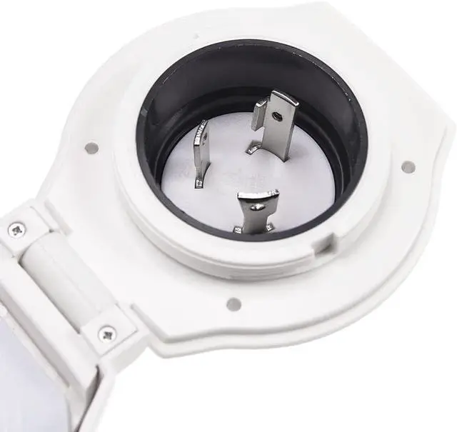 Alt view image 4 of 7 - RV 30 Amp Power Inlet Replacement,NEMA L5-30P Twist Lock Shore Plug with Green Light Indicator and Foam Weather Seal for Camper Trailer Motorhome and Van Conversion,Rated for 30A 125V