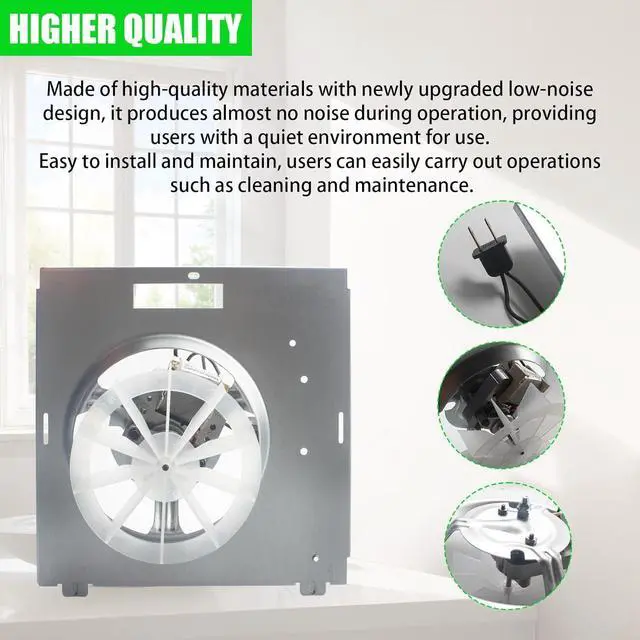 Alt view image 4 of 7 - QQZ Bathroom Fan Replacement Parts S0503B000,for Nutone 763RLN 763RLL 763RLN-R01, 50 CFM, 2.5 Sones,aslo Fits 763RL/769RL A Unit