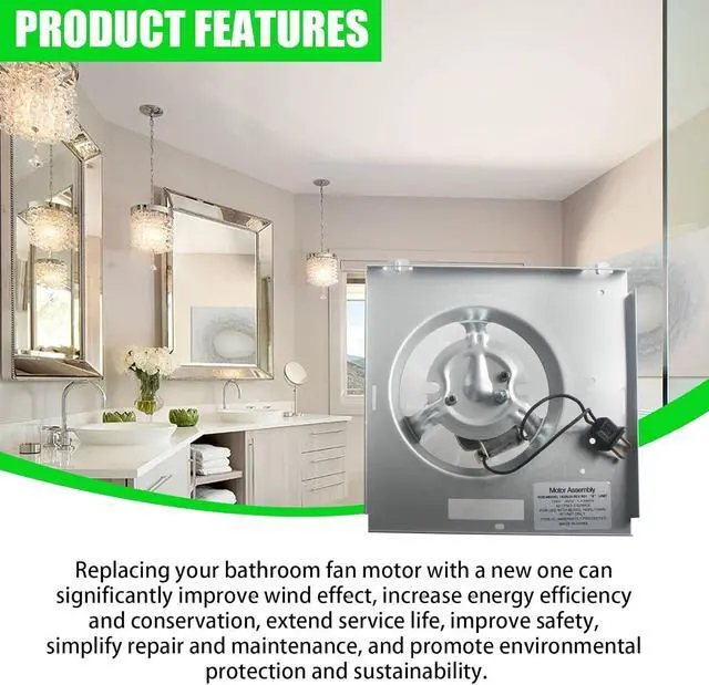 Alt view image 5 of 7 - QQZ Bathroom Fan Replacement Parts S0503B000,for Nutone 763RLN 763RLL 763RLN-R01, 50 CFM, 2.5 Sones,aslo Fits 763RL/769RL A Unit