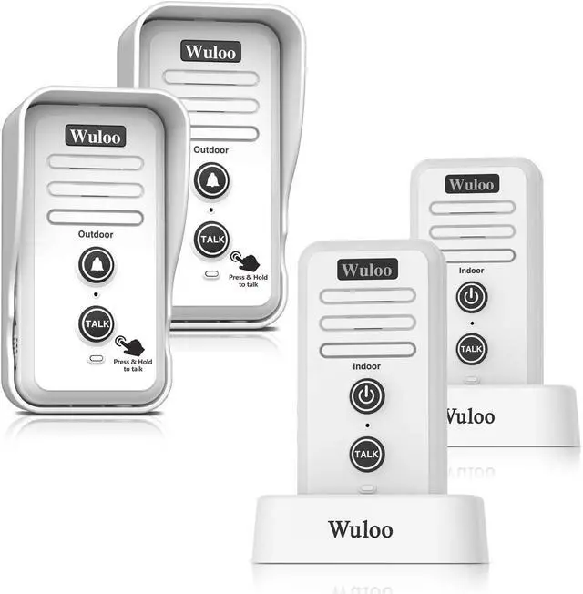 Main image of Wireless Intercom Doorbell Chime for Home Intercomunicador (2T2 White)