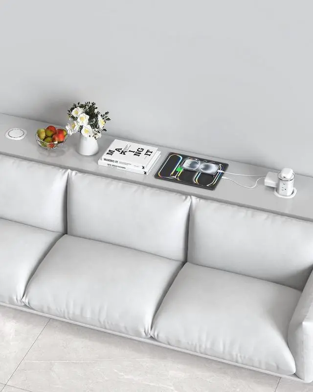 Alt view image 7 of 7 - Motorized Pop Up Outlet,2 PD 45W USB C Charging Station, 3.15 in Hole Desktop Power Grommet Electrical Outlets Insert in 4AC 4 USB Ports 15W Wireless Charger for Kitchen Countertop