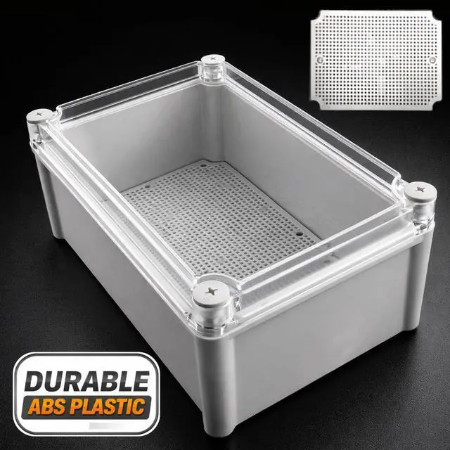 Alt view image 4 of 6 - MGI SpeedWare Electrical Junction Box with Mounting Plate and IP67 Waterproof Clear Cover (11" x 7.5" x 5")