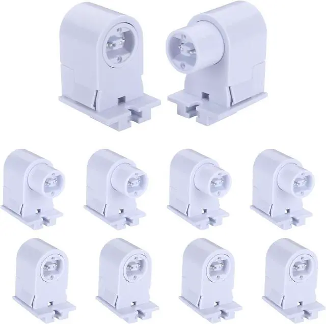 Main image of R17D/HO Tombstone Base Holder Socket Connector T8/T10/T12 8ft LED Light Replacement Fluorescent Plunger Lampholder Adaptor 5 Pairs