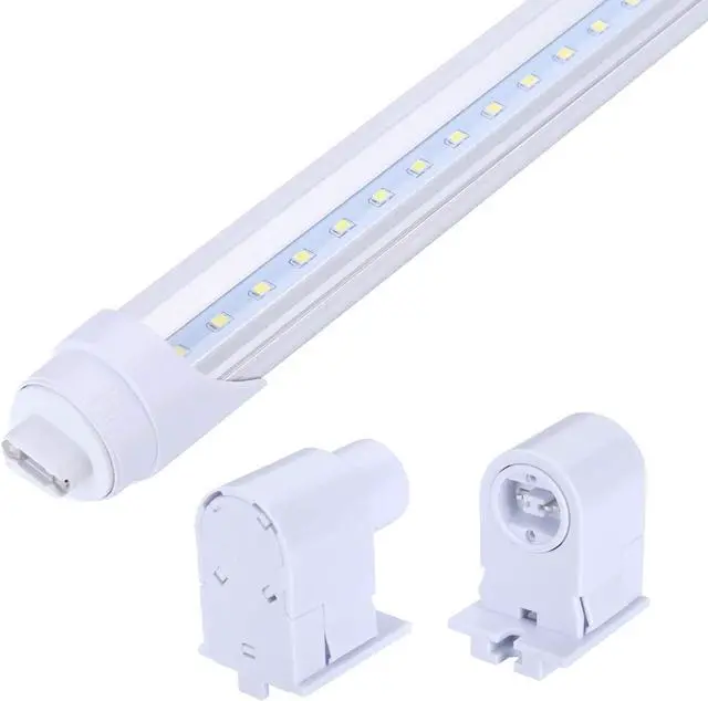 Alt view image 5 of 6 - R17D/HO Tombstone Base Holder Socket Connector T8/T10/T12 8ft LED Light Replacement Fluorescent Plunger Lampholder Adaptor 5 Pairs