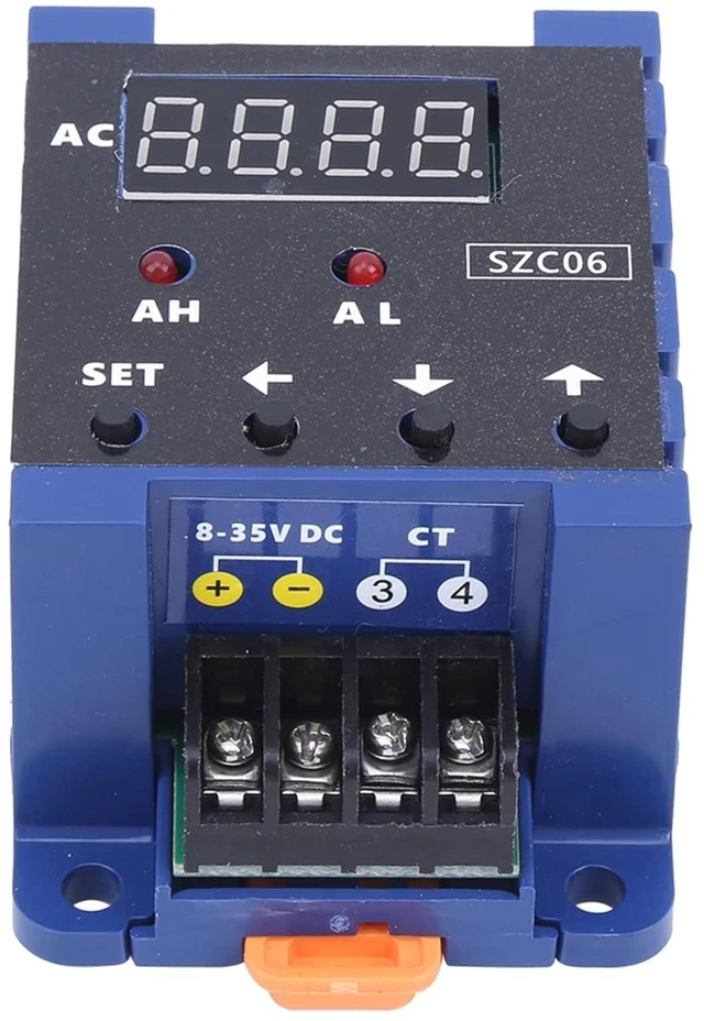 Main image of SZC06, DC8 35V AC Digital Ammeter, Real time Monitoring, with Alarm Output, for Electrical Circuit Measure (100A)