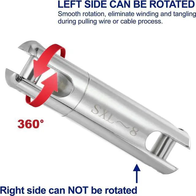 PATIKIL 8 Ton Cable Pulling Swivel, Alloy Wire Puller Cable Pulling ...