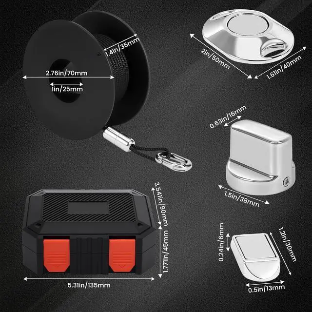 Alt view image 4 of 6 - Magnetic Wire Puller,Cable Puller,Magnet Cable Insertion & Extraction Tools,Electrical Tools,Fish Tape Wire Pulling,Suitable for Indoor, Garden, Renovation, and Electrician Scenarios (Silvery)