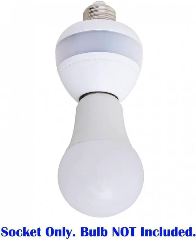 Alt view image 5 of 7 - Motion Sensor Light Socket, Radar Motion E26 Screw LED CFL Incandescent Bulb Adapter, Dusk to Dawn Dimmable Control (2)