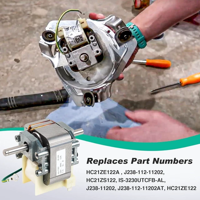 Alt view image 4 of 6 - HC21ZE122A Draft Inducer Motor for Carrier Furnaces & Bryant and Payne Furnaces l Replaces HC21ZS122 J238-112-11202 l Blower Motor for Furnace