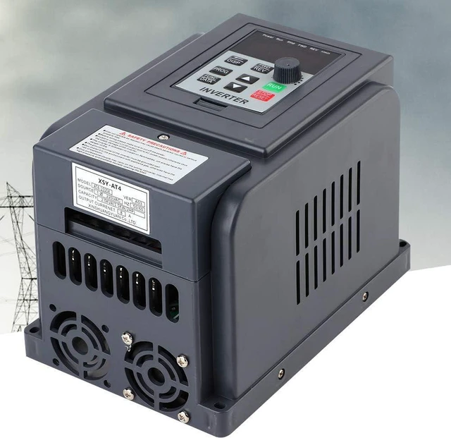 Alt view image 7 of 7 - 1-Phase 220V Input 3-Phase 380V Output VFD Inverter, AT4-1500X 400Hz 8A Variable Frequency Drive Inverter Motor Speed Controller