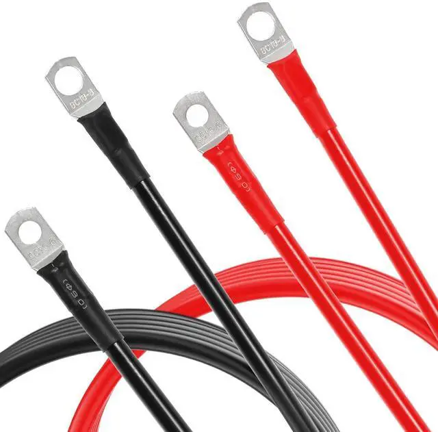 Alt view image 2 of 5 - Auxbeam 7FT 7AWG Battery Cables with 0.23" and 0.31" Tinned Copper Ring Terminal Lugs Battery Wires for Auxbeam Switch Panel BA80, GA80, AR-800, AR-820, AR-600, RA80 XL, RB80 XL, RA80 X2, AC-1200