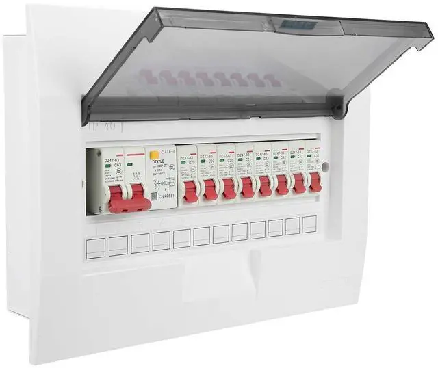 Main image of Sub Panel Breaker Box, Beautiful in Appearance High Breaking Capacity Visible Window Breaker Box for Caravans for Garages for Outbuildings