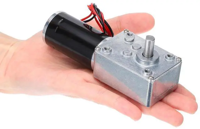 Alt view image 6 of 6 - MECCANIXITY DC 12V High Torque Turbine Worm Geared Motor with 8mm Shaft 110RPM Geared Motor with Wire for Electric Fireplace