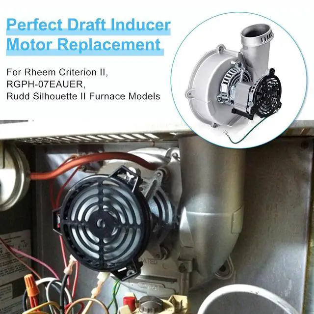 Alt view image 3 of 7 - Adviace Furnace Draft Inducer Blower Fan Motor for Rheem Ruud FB-RFB241, 70-24157-03, Jakel J238-150-1533, J238-150-15165, Fasco 7021-11559, Ametek 117104-01