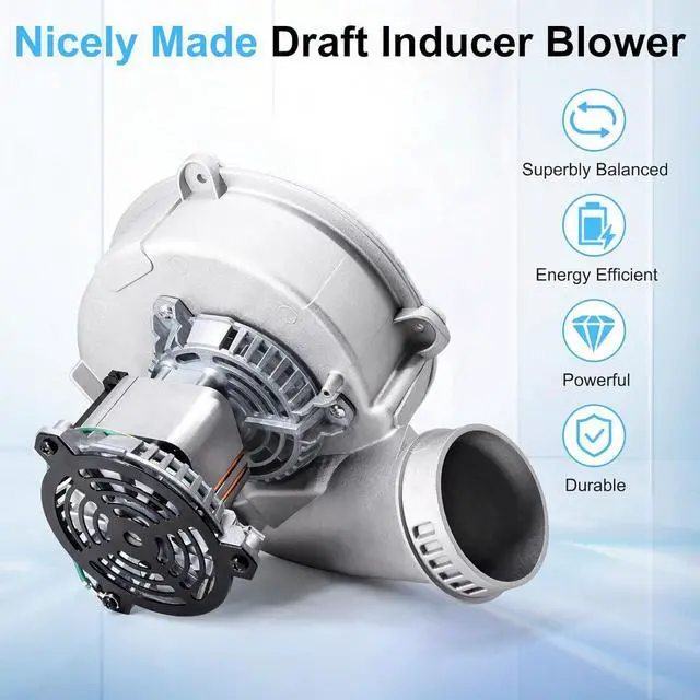 Alt view image 4 of 7 - Adviace Furnace Draft Inducer Blower Fan Motor for Rheem Ruud FB-RFB241, 70-24157-03, Jakel J238-150-1533, J238-150-15165, Fasco 7021-11559, Ametek 117104-01