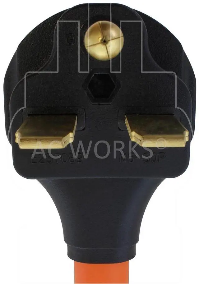Alt view image 3 of 7 - AC WORKS 30A 250V 3-Prong 6-30P Plug to 6-15/20 20A 250V HVAC/Power tools/EV charging Adapter (Flexible W/ 20A Breaker)