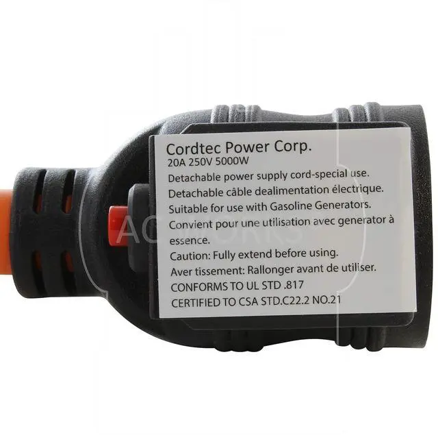 Alt view image 6 of 7 - AC WORKS 30A 250V 3-Prong 6-30P Plug to 6-15/20 20A 250V HVAC/Power tools/EV charging Adapter (Flexible W/ 20A Breaker)