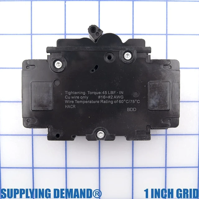 Alt view image 3 of 5 - Supplying Demand 42-107430-03 UEBI-70602BBDx HVAC Circuit Breaker Replacement 2 Pole 60A 230VAC