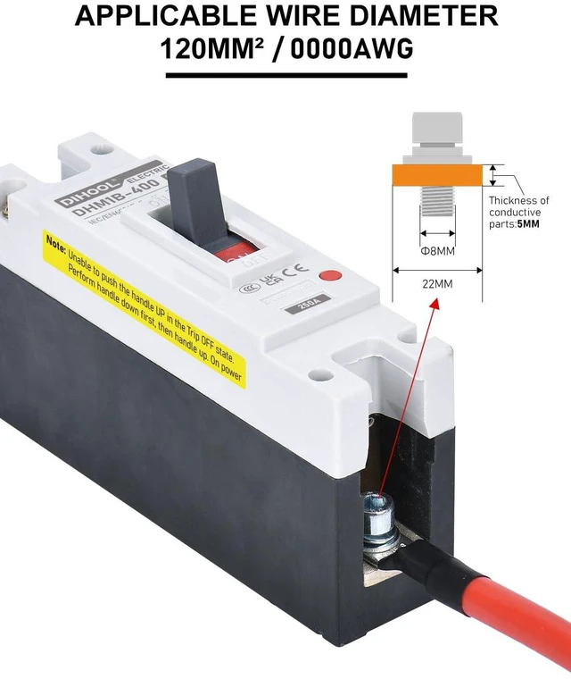 Alt view image 5 of 7 - DIHOOL Heavy Duty Battery Disconnect Switch, DC 250 Amp Circuit Breaker for Power Station Solar System