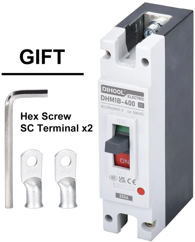 Alt view image 6 of 7 - DIHOOL Heavy Duty Battery Disconnect Switch, DC 250 Amp Circuit Breaker for Power Station Solar System