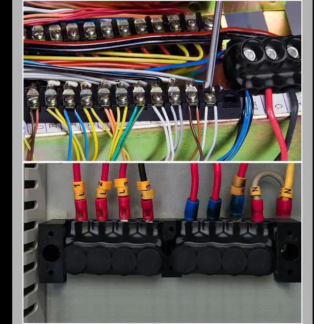 Alt view image 7 of 7 - 2 Pcs 4 Port Wire Connector, Multi Cable Connector, 6 Awg-250kcmil Insulated Multi Tap Connectors Black Single Sided Entry, Pre Filled with Oxide Inhibitor(4AWG-500kcmil)