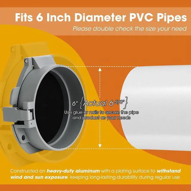 Alt view image 3 of 7 - SDSNTE Steel Security Upgraded Conduit Carrier Kit Fit 6 Inch PVC Pipe for Providing Extra Storage on Truck Rack (PVC Pipe Not Included)