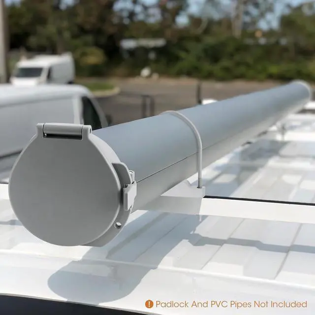 Alt view image 6 of 7 - SDSNTE Steel Security Upgraded Conduit Carrier Kit Fit 6 Inch PVC Pipe for Providing Extra Storage on Truck Rack (PVC Pipe Not Included)