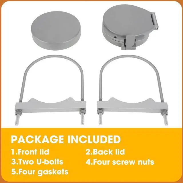 Alt view image 7 of 7 - SDSNTE Steel Security Upgraded Conduit Carrier Kit Fit 6 Inch PVC Pipe for Providing Extra Storage on Truck Rack (PVC Pipe Not Included)