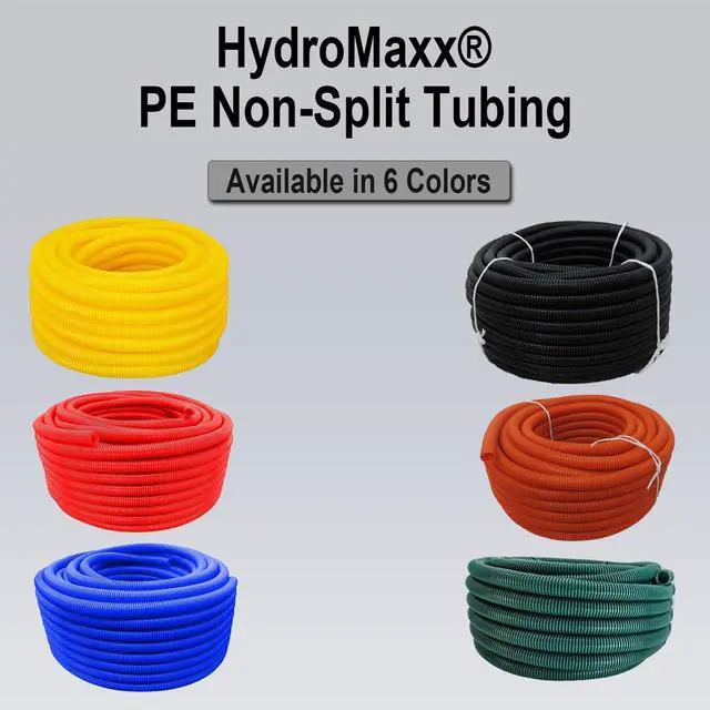Alt view image 4 of 7 - Flexible Polyethylene HDPE Non-Split Corrugated Wire Loom Tubing (3/4" Dia. x 100 ft, Orange)