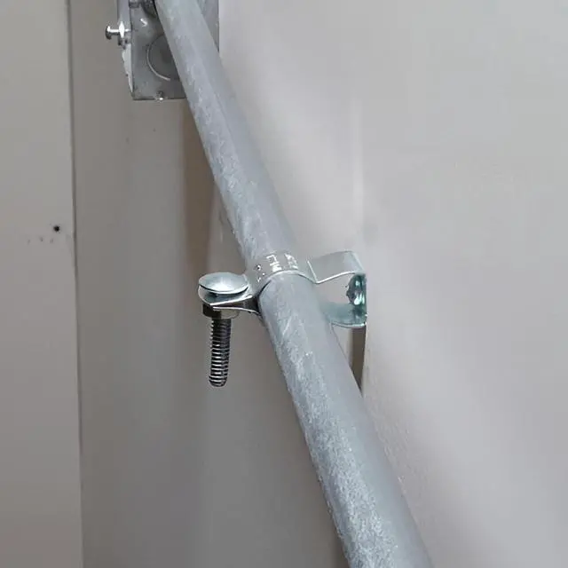 Alt view image 4 of 5 - SELECT 20 Pack Lighting Conduit Hanger, 1-1/4 Inch Electrical Conduit Clamp with Carriage Bolt and Nut, Galvanized Conduit Clamps, Rigid Conduit Pipe Fittings for Mounting