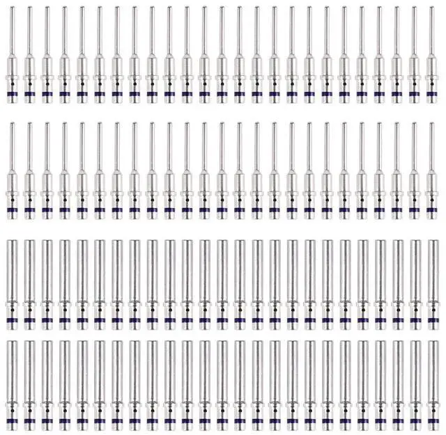 Main image of JRready ST6295 Deutsch Solid Contact, Deutsch Solid Pin Size 20, Closed Barrel Contacts Kit, Solid Contacts for DTM Connectors,16-22AWG,7.5A,Purple Stripe,50 Pairs