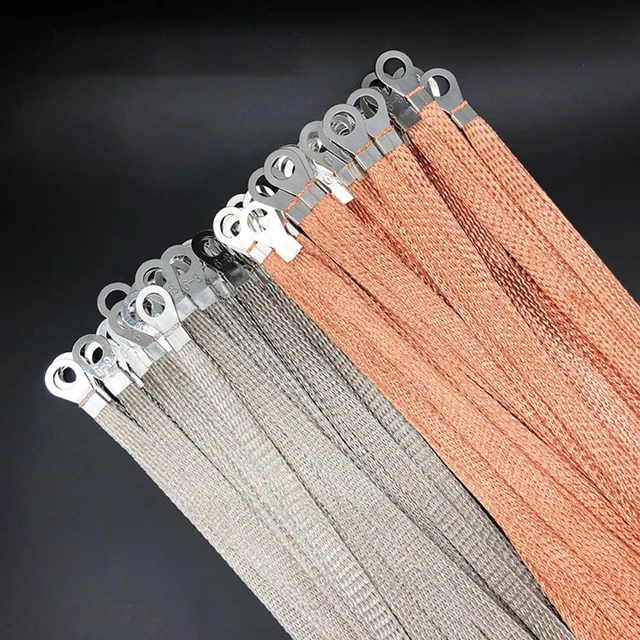 Alt view image 5 of 6 - Flat Copper Braid Cable,16mm Flat Copper Braided Ground Strap Wire, Flexible Shielding Wire Mesh16.4ft