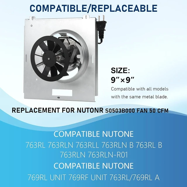 Alt view image 2 of 6 - 503B Accessories for Large Applications 763RL B Unit,763RLN B Unit Fan Motor for Nutone