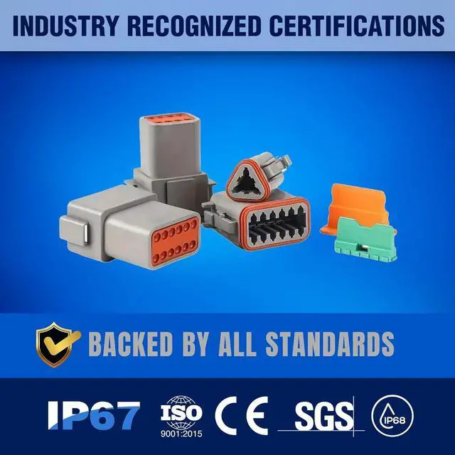 Alt view image 6 of 7 - New Age America® 707pcs Deutsch DT Series Equivalent KableLock Connectors | 2 PIN - 12 PIN | Stamped & Formed Contacts | Tin Plated Copper & PA66 Nylon | IP67 Rated Waterproof | with Assortment Case