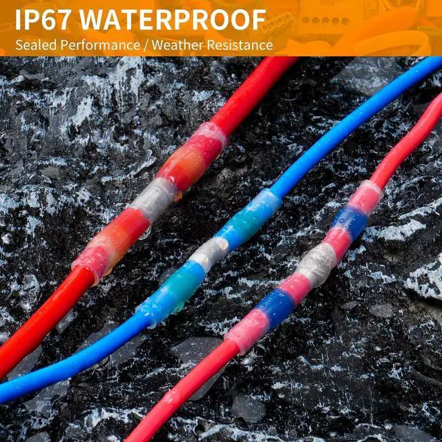 Alt view image 5 of 7 - 1050PCS Solder Seal Wire Connectors, Heat Shrink Self Stick Solderless Wire Connectors for Marine Automotive