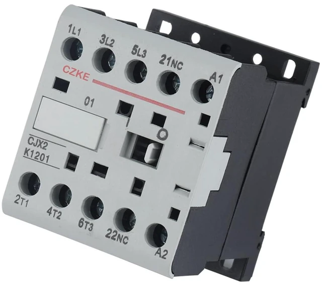 Alt view image 4 of 7 - CJX2-K Mini AC Contactor Din Rail 3P 3main 1NO/3main 1NC Coil Voltage 220V 50/60Hz 6A 9A 12A(CJX2-K-0910,12A)