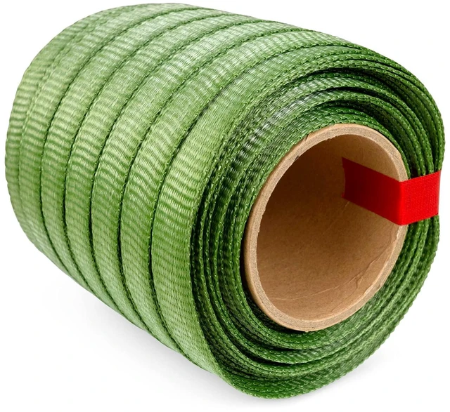 Main image of Green Mule Tape 3/4" x 250', 1800 lbs Break Strength - Heavy Duty UV- & Moisture-Resistant Pull Tape - Unmarked Woven Polyester Webbing Flat Rope for Pulling Wires, Camping, Home Use by IDL Packaging