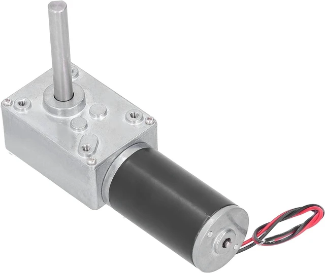 Alt view image 5 of 7 - 5840-31ZY Worm Gear Motor,12V/24V High Torque Turbo Geared Motor Gearbox Worm Gear Motor DC Self Locking Mini Speed Reduction Electric Gear Box Reducer Engine(12V,27RPM)