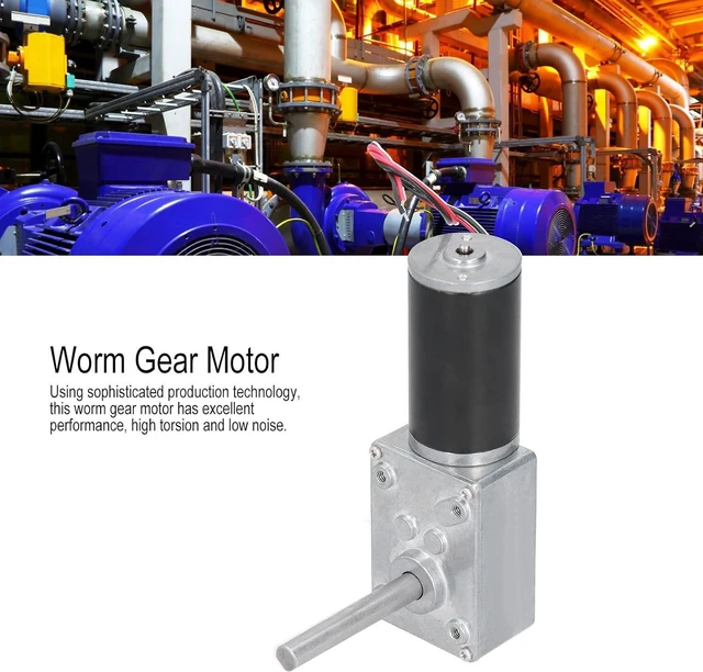 Alt view image 2 of 7 - 5840-31ZY Worm Gear Motor,12V/24V High Torque Turbo Geared Motor Gearbox Worm Gear Motor DC Self Locking Mini Speed Reduction Electric Gear Box Reducer Engine(12V,27RPM)