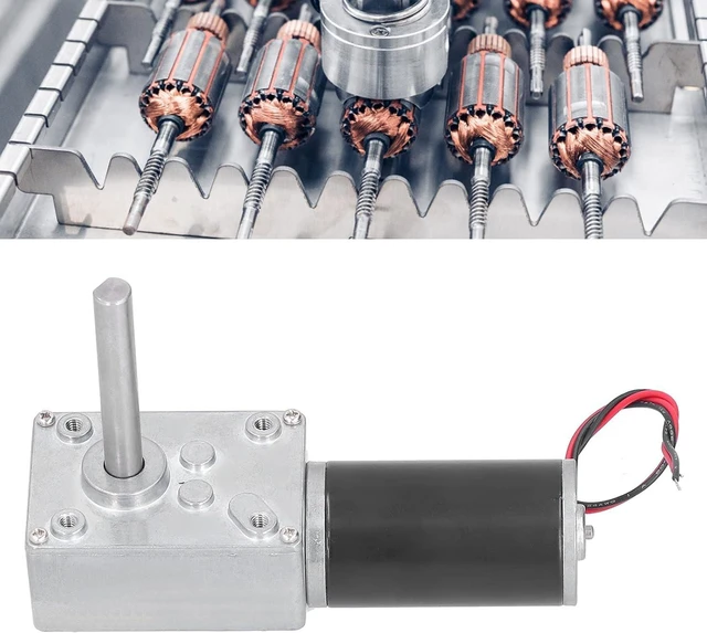 Alt view image 6 of 7 - 5840-31ZY Worm Gear Motor,12V/24V High Torque Turbo Geared Motor Gearbox Worm Gear Motor DC Self Locking Mini Speed Reduction Electric Gear Box Reducer Engine(12V,27RPM)