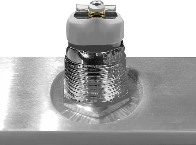 Alt view image 4 of 4 - Phantom Doorbell, Black Aluminum, Adhesive Mount, Bright White LED, 4" tall